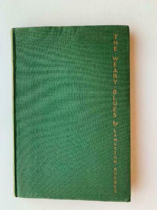 Vintage Book 1929 The Weary Blues By Langston Hughes 5th Printing Jazz Poet