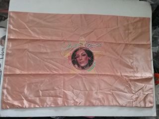 Cher 1975 Stars Warner Bro Promo Satin Pillow Case Rare Vtg Htf