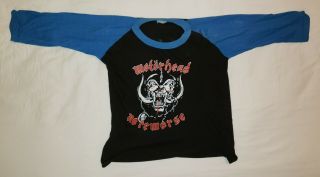 Motorhead 1984 Rare Vintage No Remorse Chicago 3/4 Sleeve T - Shirt Size M Lemmy