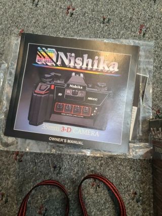 Vintage Nishika 3 - D N8000 Camera,  Flash,  Charger,  Battery Pack. 2