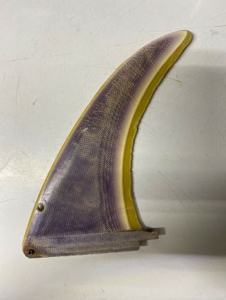 Vintage Surfboard Fin 1970’s Or 1960’s Rainbow Rare Purple