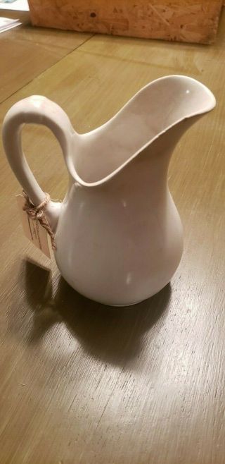 Antique J&g Meakin England White Ironstone Pitcher