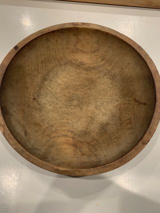 Vintage Munising Wooden Dough/fruit Bowl 11” Natural Color