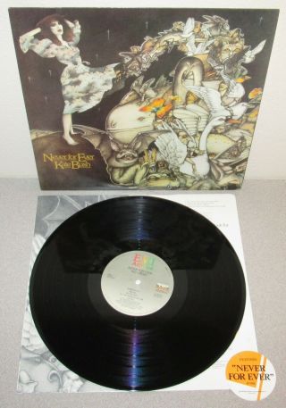 Kate Bush Never For Ever 1984? Us Lp W/innerslv Hype Stick Mastered By Emi/a Src