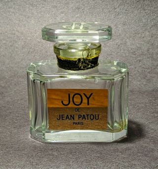 Vintage Jean Patou Joy Perfume Bottle 1/2 Oz.  Empty Made In France Estate Find