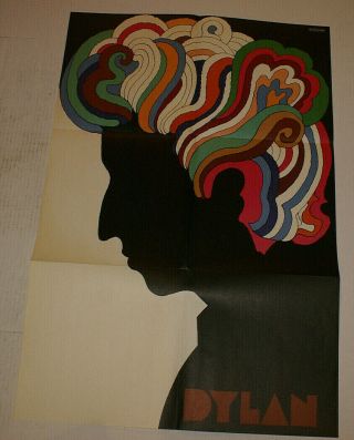 Bob Dylan 1966 Psychedelic Silhouette Poster Vintage Rip Milton Glaser 22 " X 33 "