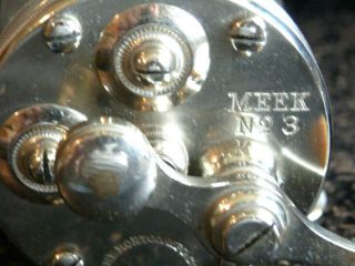 Vintage Meek No 3 Reel Jeweled The Horton Mfg.  Co Bristol Conn Unreal