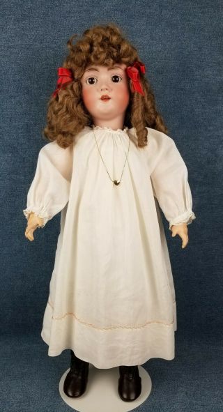 Antique Large Kley & Hahn Walkure Bisque Head Doll 27 Inch marked Jointed Body 2