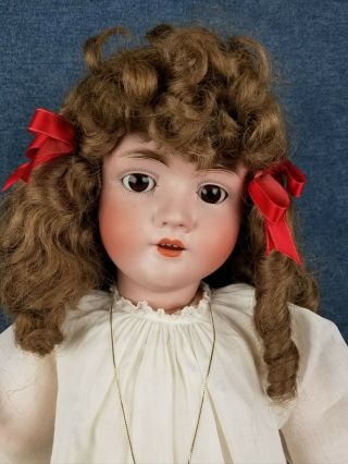 Antique Large Kley & Hahn Walkure Bisque Head Doll 27 Inch marked Jointed Body 3