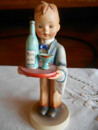 Vintage Hummel Goebel Figurine Waiter Boy With Rhein Wine 154/0 West Germany