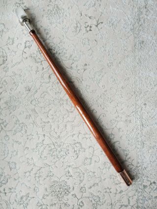 Vintage Lighted Stern Flag Pole,  Mahogany,  Restored In
