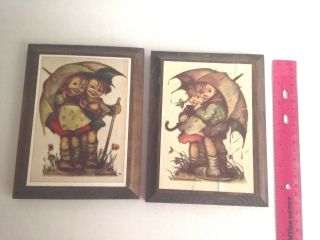 Set of Two (2) M.  I.  Hummel Boy and Girl Pictures 7 