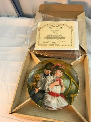 Sandra Kuck 1984 Recco Collectors Plate " Be Mine " A Childhood Almanac - Limited