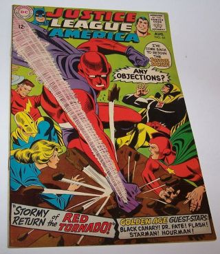 Vintage 1968 Dc Comics Justice League Of America 64 - 1st Red Tornado Appearance