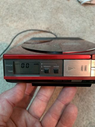 Vintage Sony D - 50 Compact Disc Player,  Red & Black