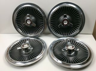 Vintage Set Of 4 Mercury Hubcaps Wheel Covers 1965 C5ma - 1130 - A 15 " Spinner Style