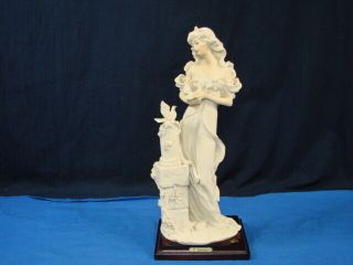 Vtg Giuseppe Armani Lady With Doves Bird Italian Figurine Florence 1987