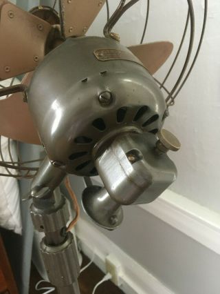 Vintage Antique GE Vortalex Pedestal Floor Fan 3