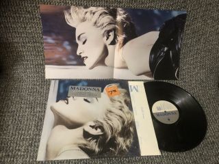 Madonna Lp True Blue 1986 In Shrink With Poster