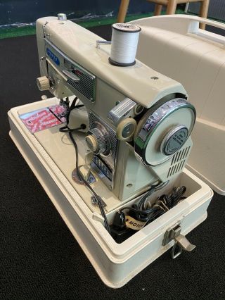 Morse Fotomatic Iii 4300 Sewing Machine Zig Zag Heavy Duty Vintage,  Case,  Pedal
