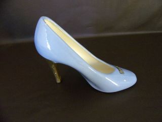 Vintage Large Blue Ceramic High Heel Shoe (imperfect)