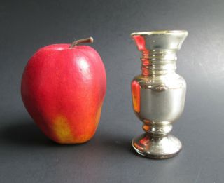 Antique Victorian Mercury Glass Vase Miniature 3 1/4 "