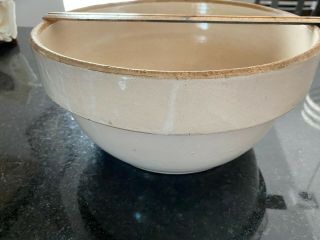 Antique Vintage Stoneware Crock Mixing Bowl Salt Glaze Crock 10,  "