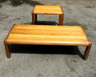 2 Vintage Lane Solid Wood Sofa Coffee & End Tables - L@@k
