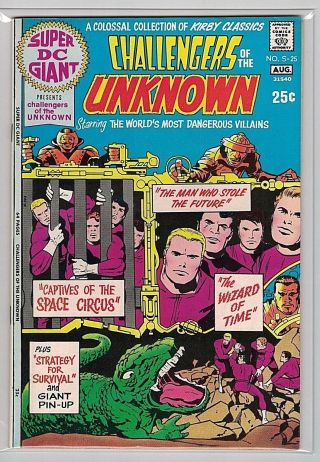 Dc Giant S - 25 Challengers Of The Unknown Nm - Jack Kirby Dc Comics 1971
