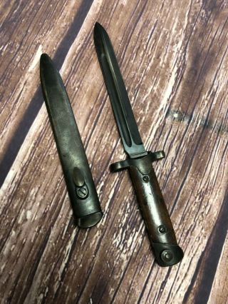 Vintage Italian Military Bayonet/knife For 1891/38 Carcano Rifle Pps 4