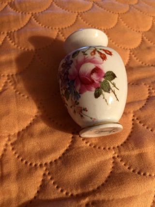 Royal Small 3” Vase Made In England White Vase W/flowers
