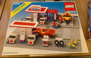 Vtg 1979 Lego 6375 Exxon Gas Station Town System Near Complete Box Instructions