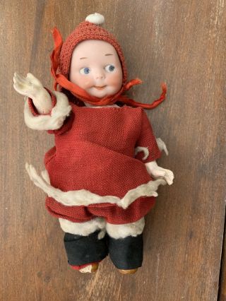 C1890 6” Antique German Bisque Googlie Googly Doll