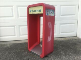 Vintage Outdoor Pay Phone Booth Box Shroud Light Enclosure Payphone Plastic 2600