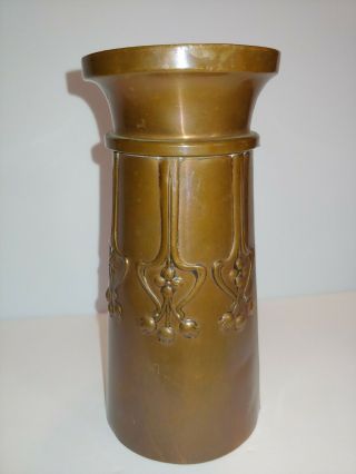 Antique Art Nouveau German Jugendstil Secessionist Era Copper Vase