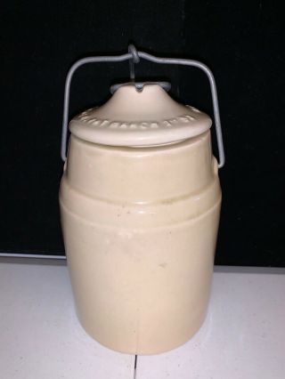 Weir Stoneware Canning Jar With Bail - Crock No.  4