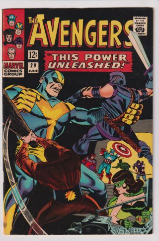 1966 Marvel Comics The Avengers 29 In Vf