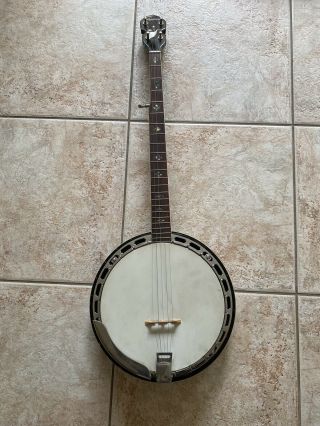 Vintage Ventura 5 - String Banjo W/ Resonator Abalone Inlay