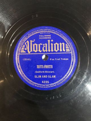 Jazz 78 Slim And Sam - Tutti Fruitti / Look - A - There Vocalion E
