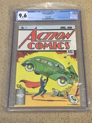 Action Comics 1 Reprint Cgc 9.  6 White Pages (loot Crate Edition),  Magnet
