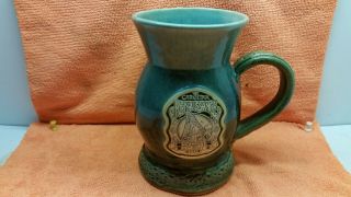 2000 Carolina Renaissance Festival Hand Made Grey Fox Pottery Beer Mug Stein