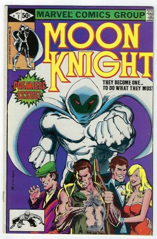 Moon Knight 1 Vf/nm Marvel 1980 Premiere Issue