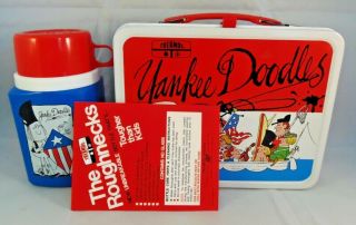 1975 Vintage Yankee Doodle Lunchbox & Thermos Nm Tag