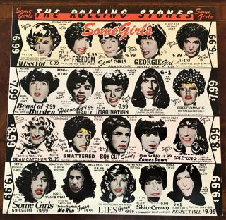 The Rolling Stones " Some Girls ".  Vinyl Lp Record.  Die - Cut.  Sounds