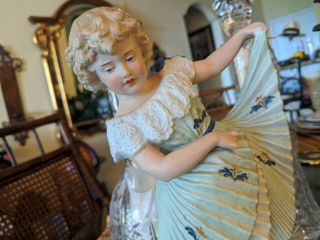 Antique German Gebruder Heubach Dancing Girl Bisque Piano Baby Doll Figurine Hp