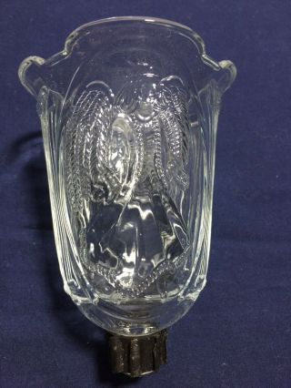Home Interior Homco Clear Glass Angel Votive Candle Sconce Cups W/ Grommet