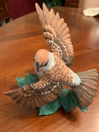 Vintage 1990 Lenox Chipping Sparrow Fine Porcelain Figurine