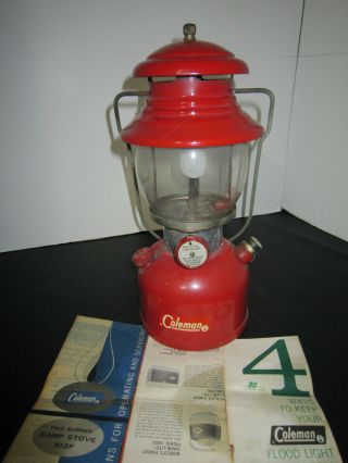 Coleman Lantern 200a195 Red Vintage 1962