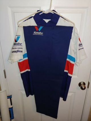 Vintage 1992 Nascar Mark Martin Valvoline Race Pit Crew Shirt Uniform Pants