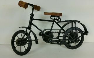 Rustic Mini Bicycle Decor Vintage Style Wood And Metal Bike Steampunk